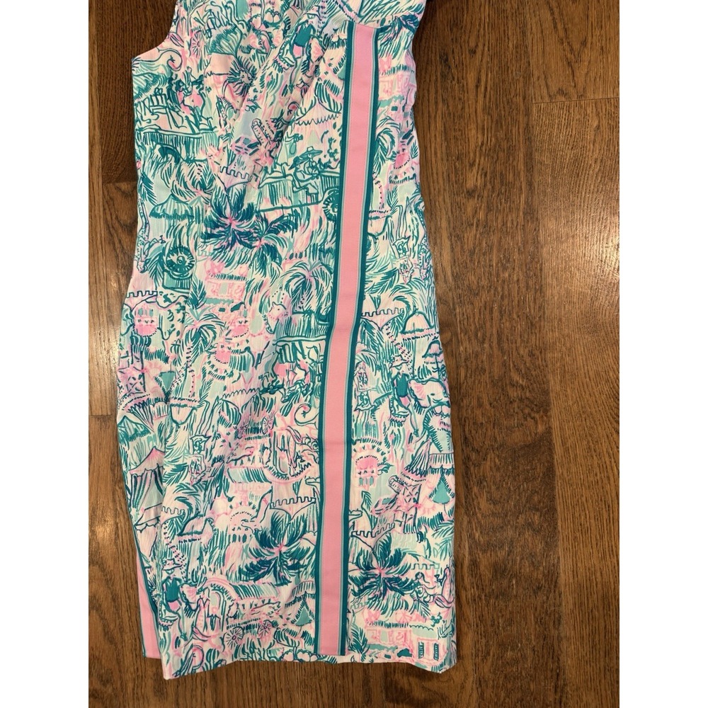 Lily Pulitzer Mila Shift Dress Camelfage Size 10 Beach Women's Resort Pink Prep - Picture 3 of 6